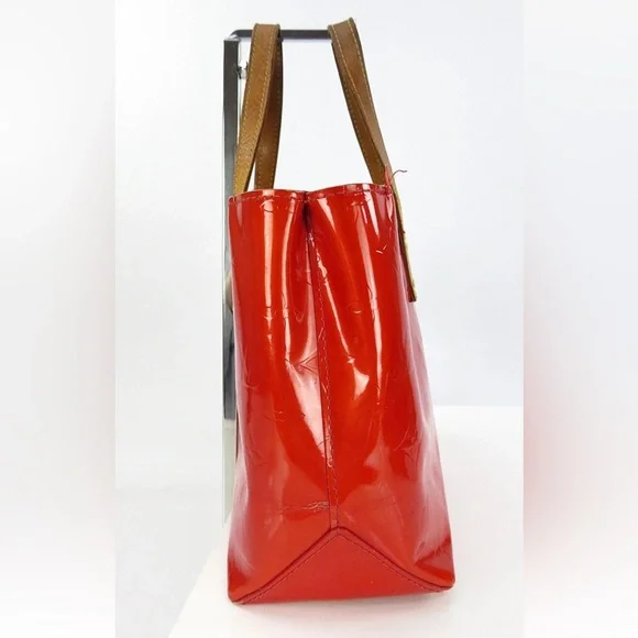Louis Vuitton Red Patent Tote with Tan Handles - Picture 3 of 16